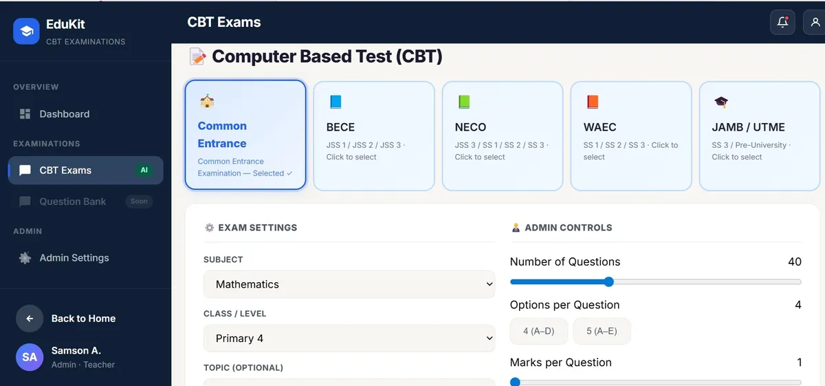 CBT Exams Platform