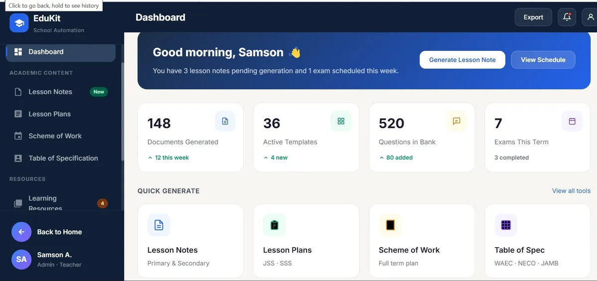 EduKit Dashboard